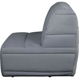 Banquette convertible BZ DUNLOPILLO- 2 places - Tissu gris - L 140 x H 94 x P 55 cm - PEARL