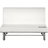 Banquette convertible BZ DUNLOPILLO- 2 places - Tissu gris - L 140 x H 94 x P 55 cm - PEARL