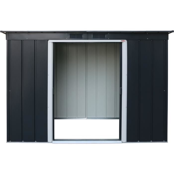 Abri de jardin - Métal - DURAMAX - 3,25 m˛ - 0,33 mm - Anthracite - DUECOPENT84PR