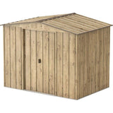 Abri de jardin en métal imitation bois - DURAMAX - 4,75m² + kit d'ancrage - Epaisseur 0,33 mm