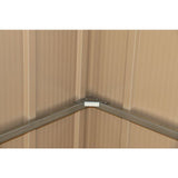 Abri de jardin en métal imitation bois - DURAMAX - 7,75m² + kit d'ancrage - Epaisseur 0,33 mm