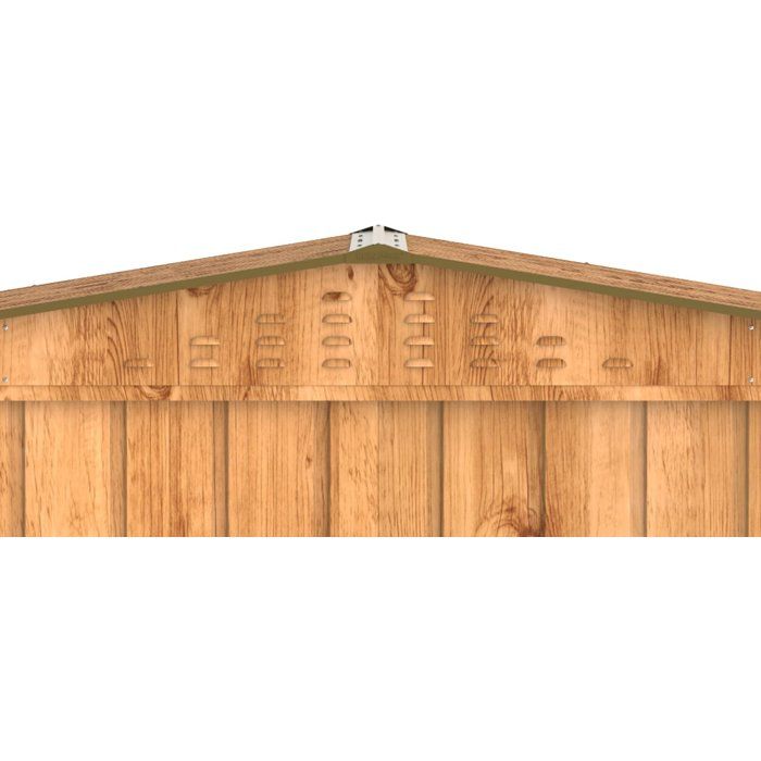 Abri de jardin en métal imitation bois - DURAMAX - 7,75m² + kit d'ancrage - Epaisseur 0,33 mm