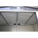 Abri de jardin en métal 4,77 m2 - DURAMAX - Kit d'ancrage inclus - Gris anthracite