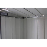 Abri de jardin en métal 3,68 m2 - Kit d'ancrage inclus - Gris anthracite