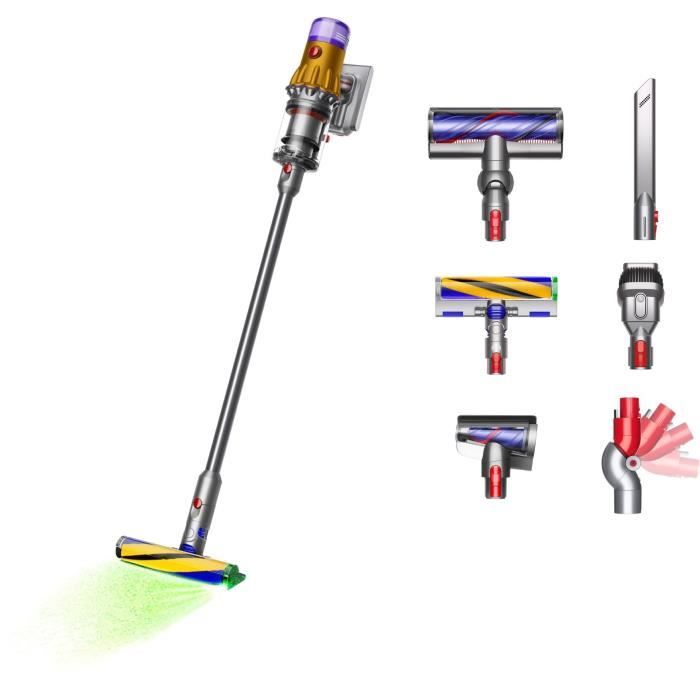 DYSON V12 Detect Slim Absolute - Aspirateur Balai sans fil - Puissance 150 AW - Contrôle de puissance - Brosse avec lumiere intégrée