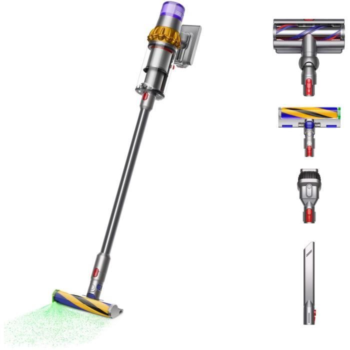DYSON V15 Detect Absolute - Aspirateur Balai - Puissance 240 AW - Autonomie jusqu'a 60 min - Brosse avec lumiere intégrée