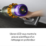 DYSON V15 Detect Absolute - Aspirateur Balai - Puissance 240 AW - Autonomie jusqu'a 60 min - Brosse avec lumiere intégrée