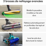 DYSON V15s Detect Submarine - Aspirateur Balai sans Fil - 240 airwatts - Brosse a rouleau humide Submarine pour laver les sols durs