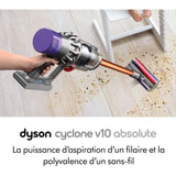 DYSON V10 Absolute - Aspirateur Balai sans fil - 525 Watts - Jusqu'a 125 000 trs/min