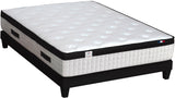 CONFORT DESIGN Quatuor Matelas + sommier 140 x 190 - Ep.30 cm - 4 technologies - Ressort/Mémoire/Latex/HR - Fabriqué en France