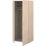 Armoire - EASY LIFE -  Décor Chene clair - 2 portes battantes - L80,2 x H180 x P49,7cm - PARISOT
