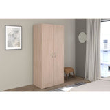 Armoire - EASY LIFE -  Décor Chene clair - 2 portes battantes - L80,2 x H180 x P49,7cm - PARISOT