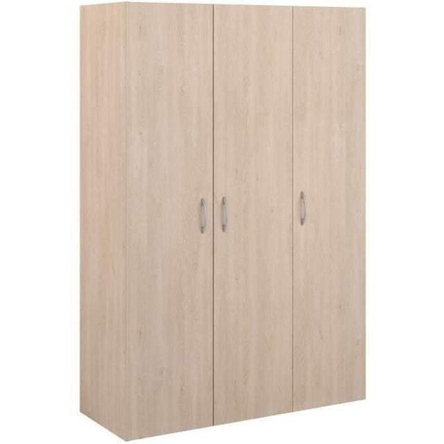 Armoire - EASY LIFE - Décor Chene clair - 3 portes battantes - L120,2 x H180 x P49,7cm - PARISOT EASY LIFE