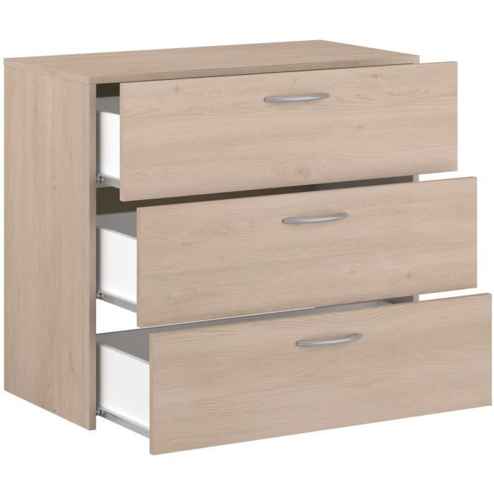 Commode - EASY LIFE - 3 tiroirs - Chene - 78,2 x 69,3 x 40,8 - PARISOT
