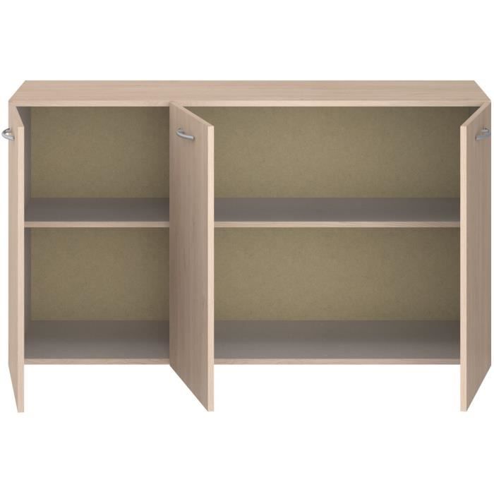 Buffet - EASY LIFE - 126 x 69,3 x 41,5 cm - Chene  - 3 portes - PARISOT