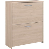 Meuble a chaussures 2 abattants - EASY LIFE - Décor Chene - L66,5 x P25,1 x H78,5cm - PARISOT