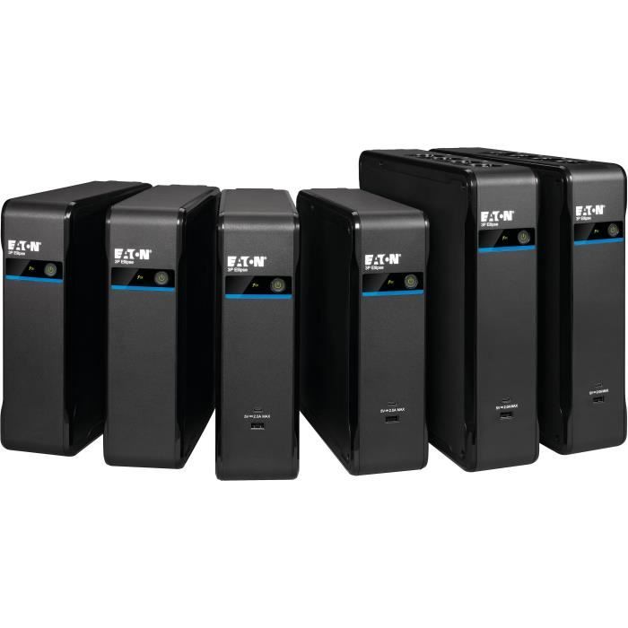 Onduleur - EATON - 3P Ellipse 3P550D - Pour PC pro ou terminal point de vente - Protection parafoudre - 550VA - 330W