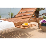 Bain de soleil jardin en eucalyptus FSC - 1 personne - RAUHA - Marron