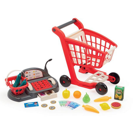 Chariot de supermarché ECOIFFIER avec caisse enregistreuse