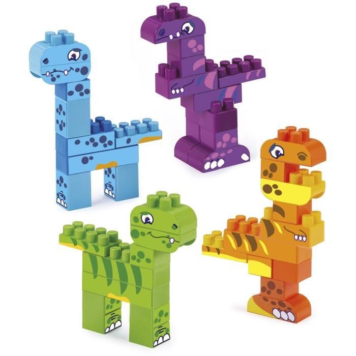 Coffre Dinosaures Abrick 150 pieces - Ecoiffier - Jeu de Construction pour Enfant - Des 18 Mois