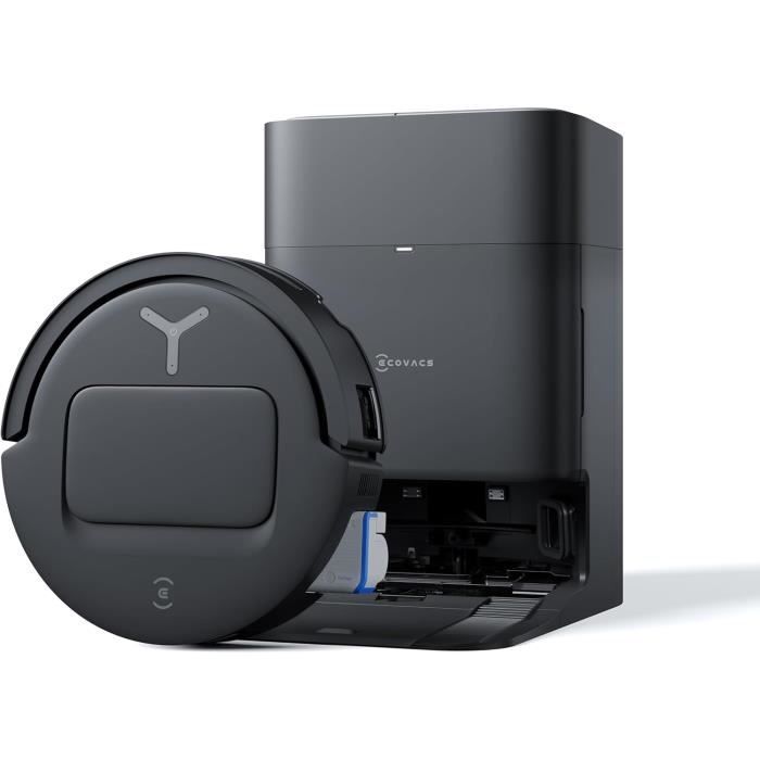 ECOVACS T80 OMNI - Robot Aspirateur Laveur - 18 000 Pa - Nettoyage Automatique instantané OZMO Roller - ZeroTangle 3.0