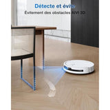 ECOVACS DEEBOT T50 OMNI - Aspirateur Robot Laveur avec Station - 15000Pa - Brosse latérale et serpilliere Extensibles - ZeroTangle