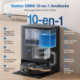 ECOVACS T30S Pro Omni Aspirateur Robot Laveur avec Station - 11000Pa - Brosse ZeroTangle - Nettoyage des serpillieres a l'eau Chaude