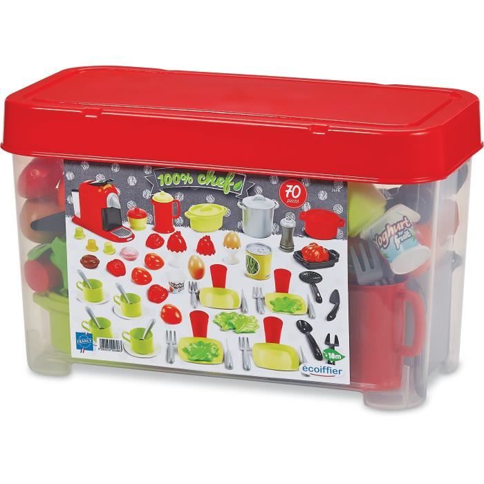 Coffret dinette - ECOIFFIER - 70 pieces - Pour enfant des 18 mois - Origine France Garantie