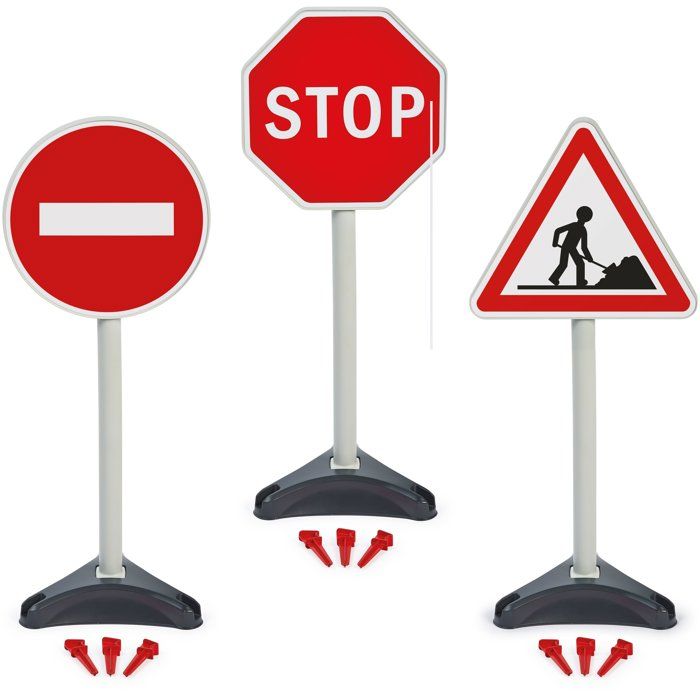 ECOIFFIER Tp 476 - 3 Panneaux Signalisation - 18 mois - Une signalisation grandeur nature