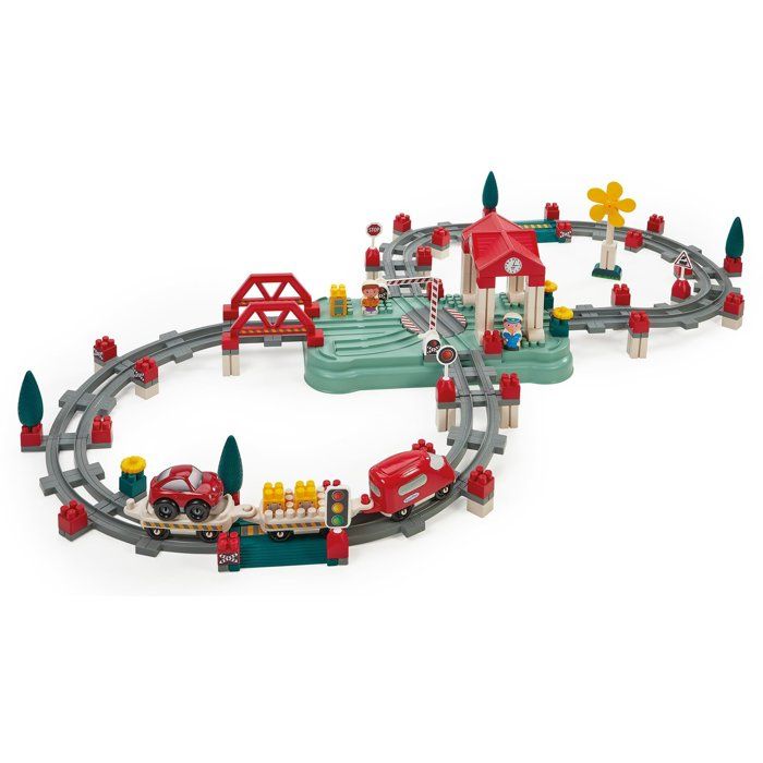 Baril circuit train - ECOIFFIER - 140 pcs - Des 18 mois