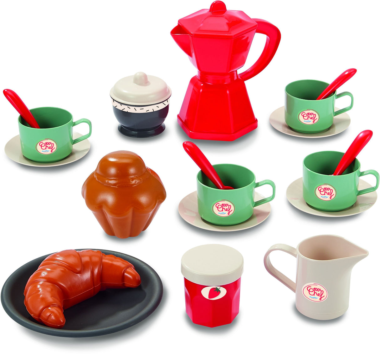 Désserte petit déjeuner - ECOIFFIER - 22 accessoires - Des 18 mois