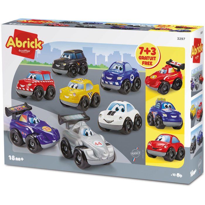 Coffret de véhicules - ECOIFFIER - Fast Car - 10 véhicules - Châssis interchangeables - Des 18 mois