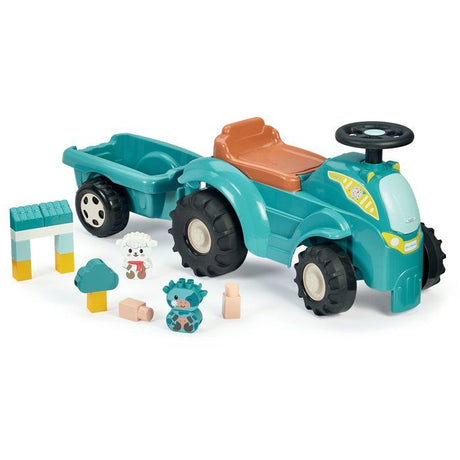Tracteur directionnel garni avec remorque - ECOIFFIER - 15 accessoires - De 12 a 36 mois