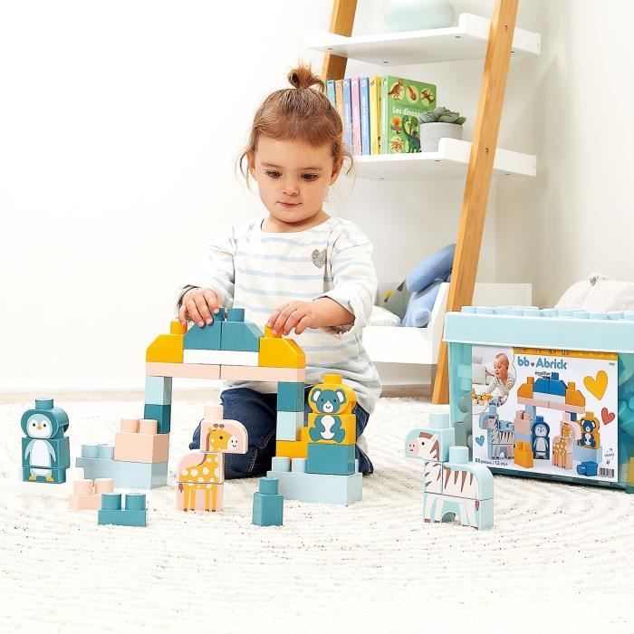 Baril de briques zoo - ECOIFFIER - 55 pcs - Des 18 mois