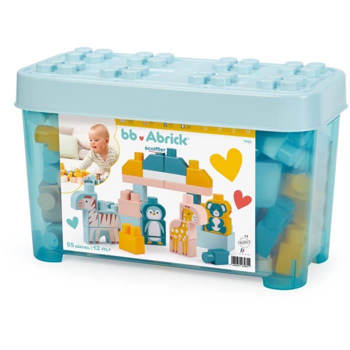 Baril de briques zoo - ECOIFFIER - 55 pcs - Des 18 mois