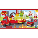 Ecoiffier Intervention pompier, Abrick 3290, Jeu de construction pour enfant, Camion pompier 32 cm, Des 18 mois, Fabriqué en France