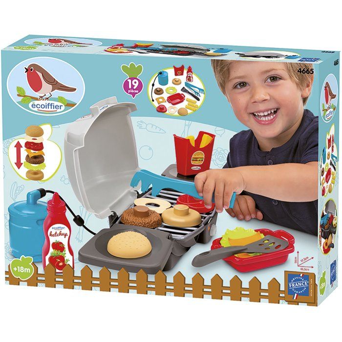 ECOIFFIER Jardin 4665 - Barbecue Burger - 18 mois - Un Petit Barbecue En Famille ?