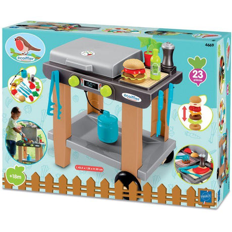 La Plancha + 12 Accessoires inclus, Jeu d'imitation, Outillage de jardin pour enfants, Jouets Ecoiffier 4669, Des 18 mois, Fabriqué