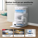 Robot Aspirateur Laveur avec Station de Vidage Automatique- ECOVACS N30 Pro OMNI - Puissance 10000Pa - Nettoyage a l'eau Chaude