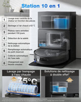 ECOVACS X11 PRO OMNI - Robot Aspirateur Laveur avec Blast - 19500 Pa - PowerBoost Ultra-Rapide - OZMO Roller 2.0 - ZeroTangle 3.0