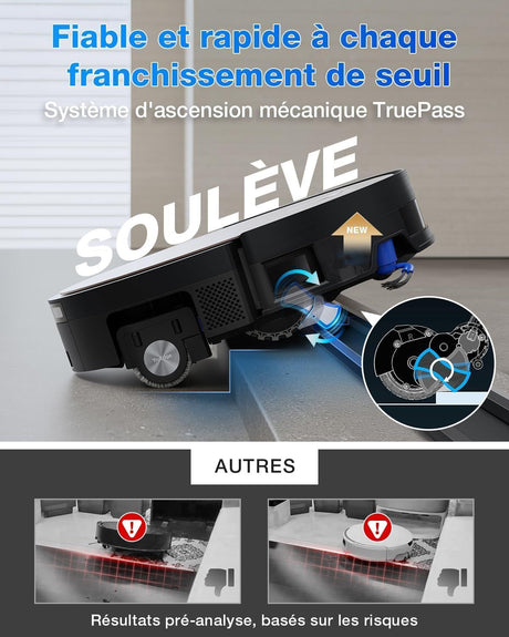 ECOVACS X11 PRO OMNI - Robot Aspirateur Laveur avec Blast - 19500 Pa - PowerBoost Ultra-Rapide - OZMO Roller 2.0 - ZeroTangle 3.0