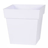 EDA Pot de fleurs carré TOSCANE - 22 L - 32 x 32 x H 32 cm - Blanc