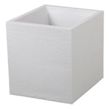 Pot de fleurs Carré 40 cm - EDA - Graphit - 31 L - 39 x 39 x H. 43 cm - Blanc Cérusé