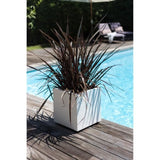 Pot de fleurs Carré 40 cm - EDA - Graphit - 31 L - 39 x 39 x H. 43 cm - Blanc Cérusé