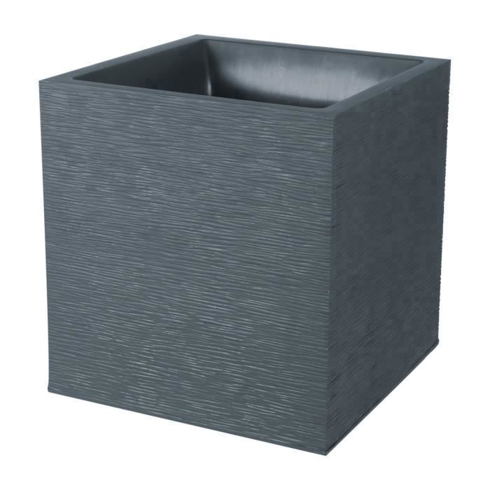 EDA Graphit Square Pot - 39 x 39 x 43 cm - 31 L - Anthracite Grey