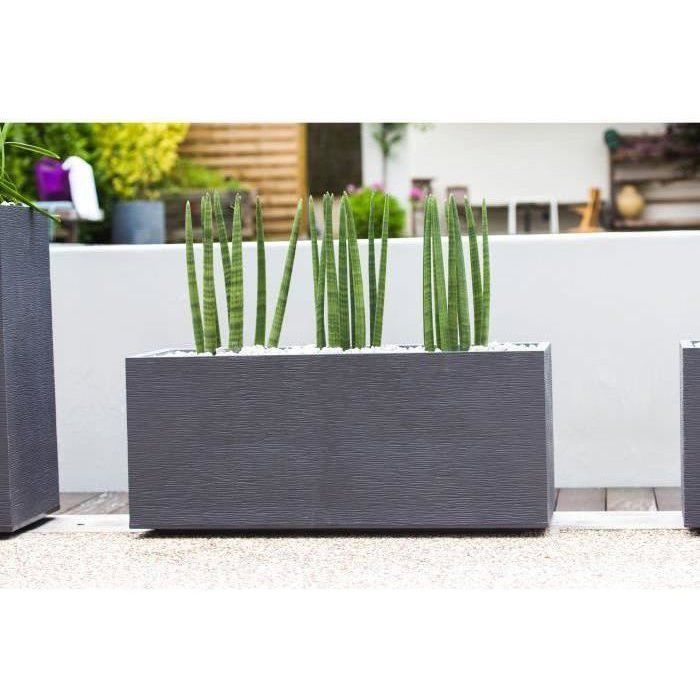 Jardiniere - EDA - Graphit - 98 L - 99,5 x 39 x H. 43 cm -Gris Anthracite