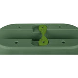 EDA Jardiniere Cavaliere OSAKA 19,5 L - 56 x 30,1 x H.20,6 cm - Vert laurier - Systeme de Fixation - Pour Balcons et Rambardes