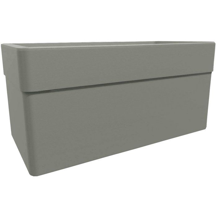 Jardiniere 80 cm - EDA - CAREL - 63 L - Avec roulettes - Extérieur ou intérieur - 78 x 39 x 39 cm - Taupe