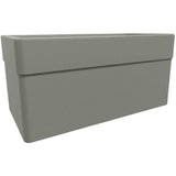 Jardiniere 80 cm - EDA - CAREL - 63 L - Avec roulettes - Extérieur ou intérieur - 78 x 39 x 39 cm - Taupe