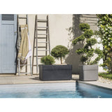 Jardiniere 80 cm - EDA - CAREL - 63 L - Avec roulettes - Extérieur ou intérieur - 78 x 39 x 39 cm - Taupe